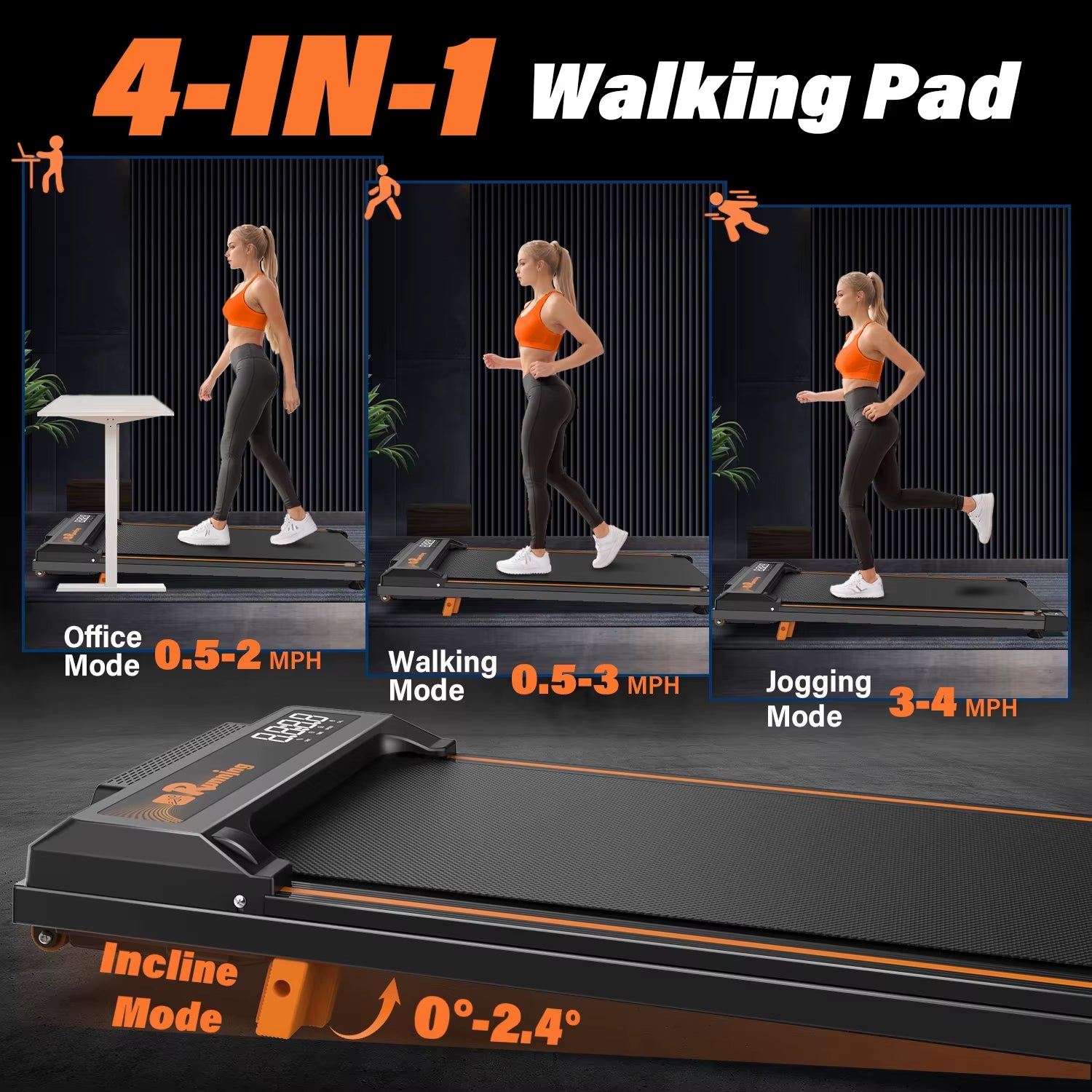 The Stride Pad – Foldable Under Desk Walking Treadmill