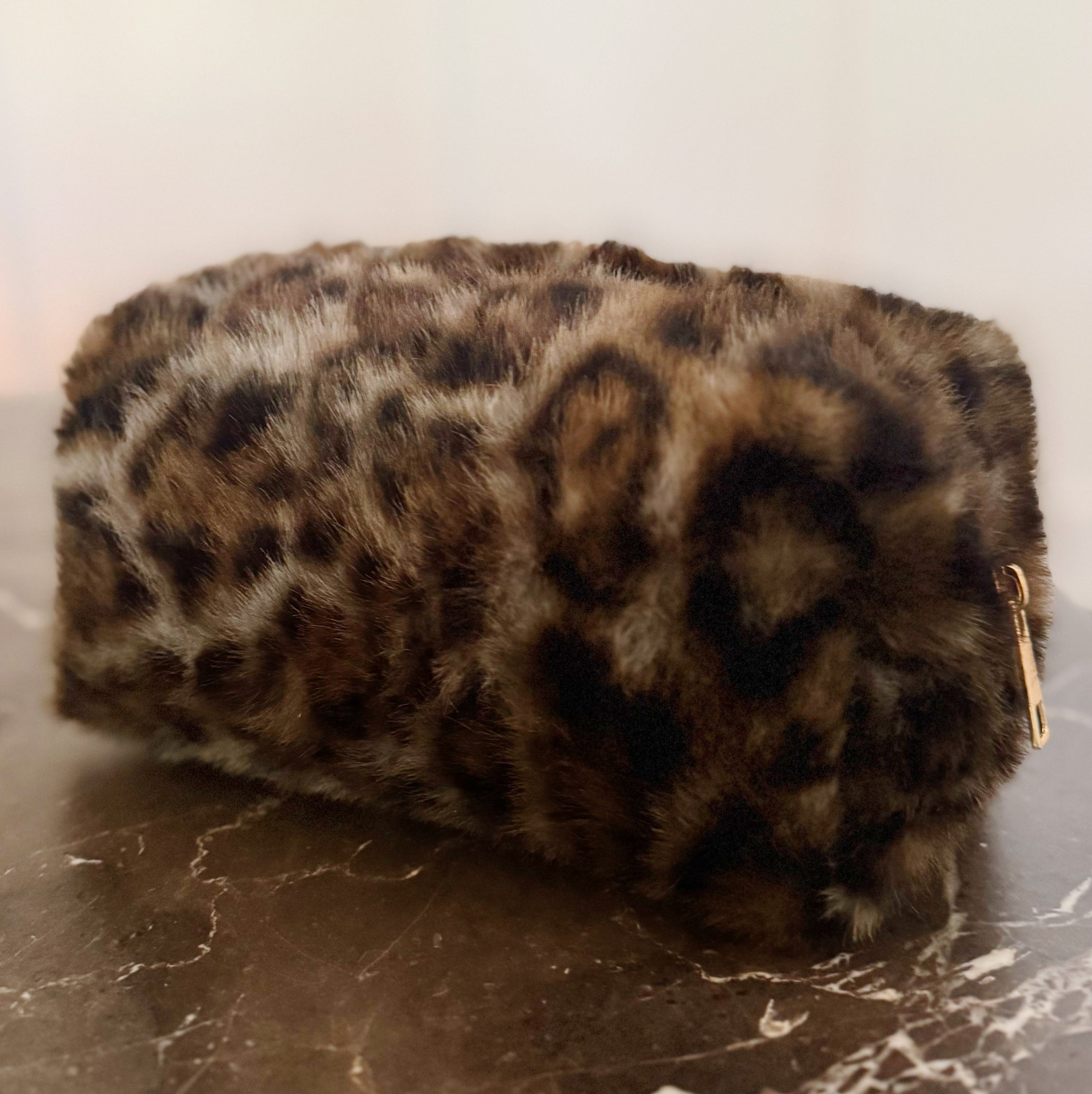 Wild Luxe Cosmetic Pouch – Signature Leopard Print Case