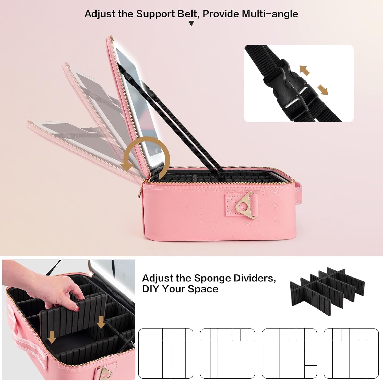 The Studio Case – Professional LED Mirror Cosmetic Organizer
