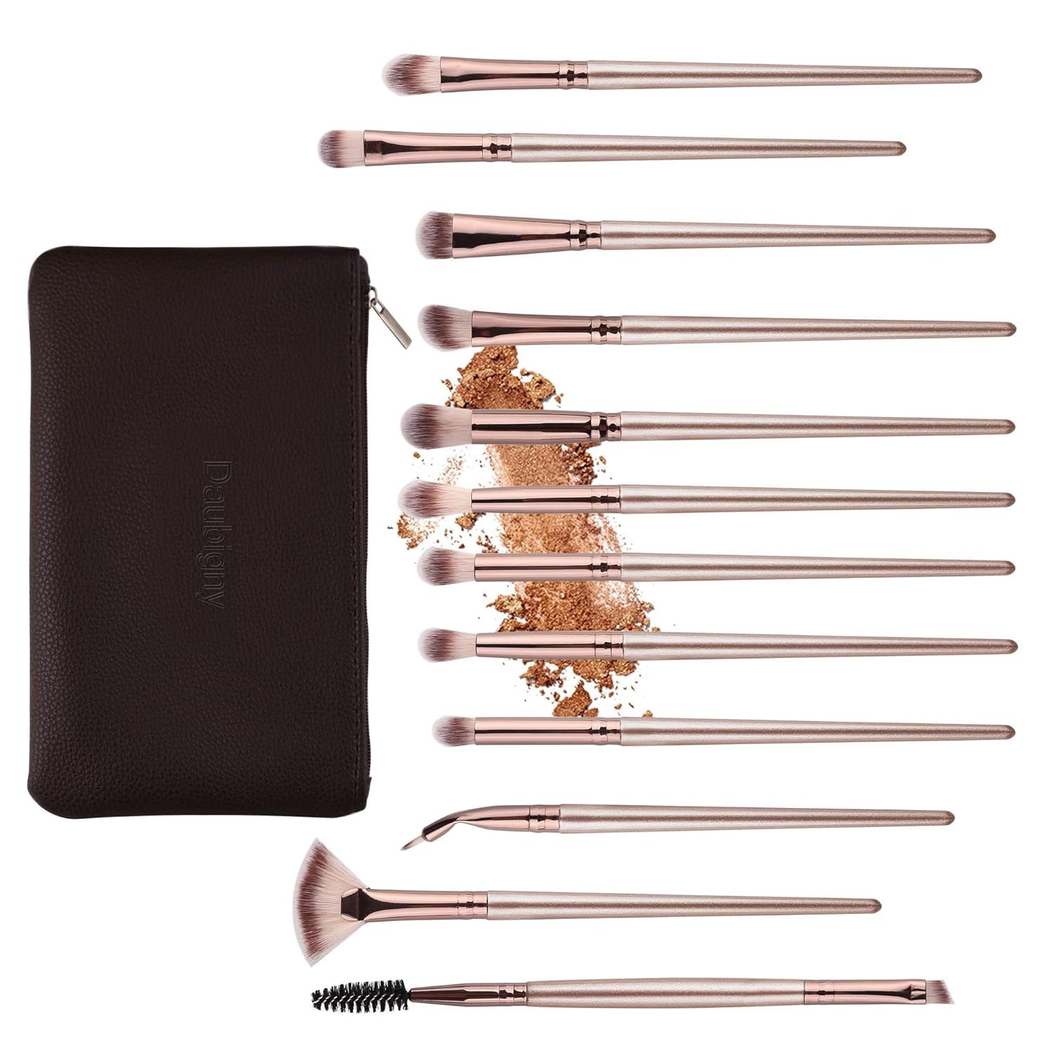 Maison Gold – Professional 12 Piece Eye Makeup Brush Collection