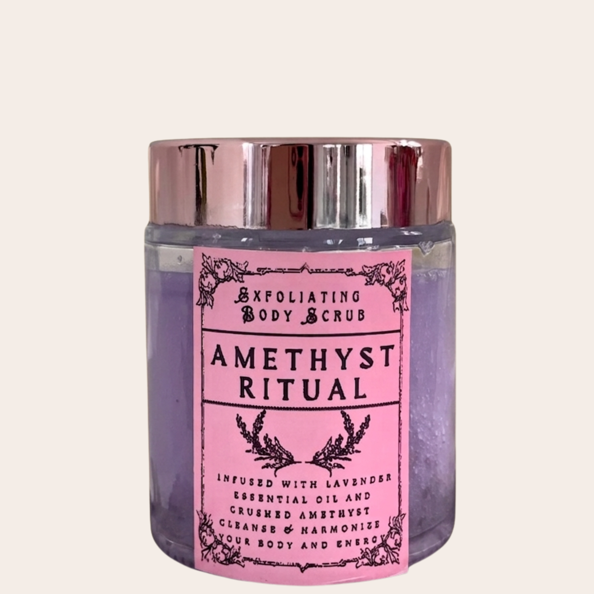 Amethyst & Lavender Exfoliating Body Scrub: Energy Cleansing Ritual
