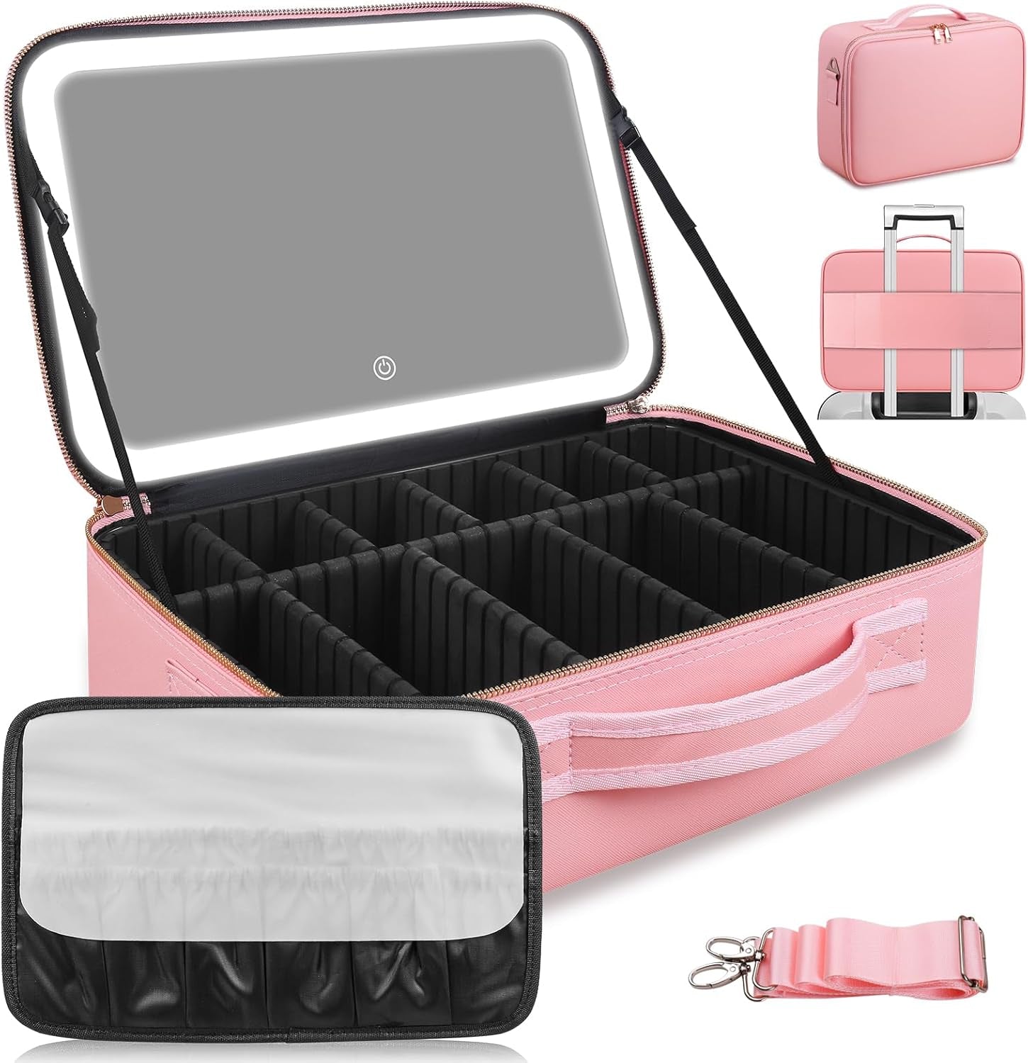 The Studio Case – Professional LED Mirror Cosmetic Organizer